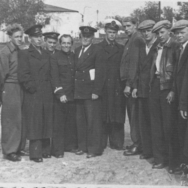 После победы на 1-й Общефлотской Спартакиаде в Одессе.1951 год