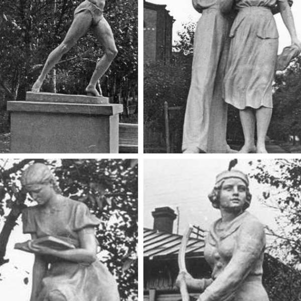 Скульптуры на Набережной. Конец 1950-х начало 1960-х