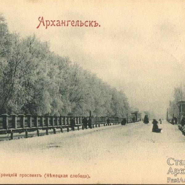 Вид Троицкого проспекта между ул. Успенская (Логинова) и Садовая в начале 1900-х г