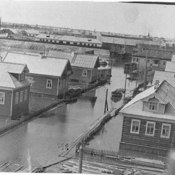Наводнение в Архангельске. 11 мая 1966 г.